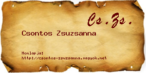 Csontos Zsuzsanna névjegykártya